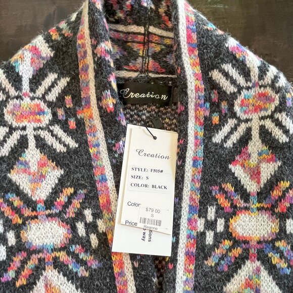 Beautiful & Unique New Long Sweater with Fringe - NWT - Picture 3 of 4